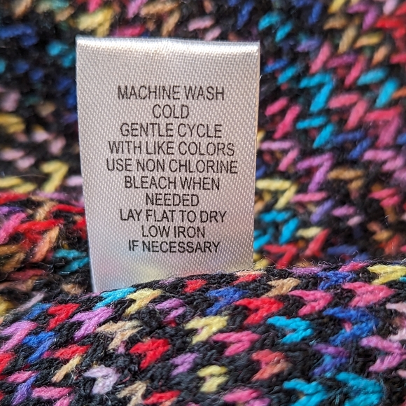 Bua//bua Pullover Sweater Womens Sz XL Multi Color Hoodie Boho Hippie Grunge - Picture 5 of 14